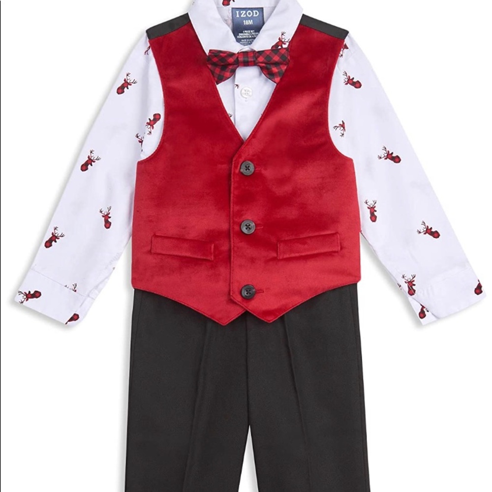 Izod Baby Boy 12M Holiday 3 Piece Set